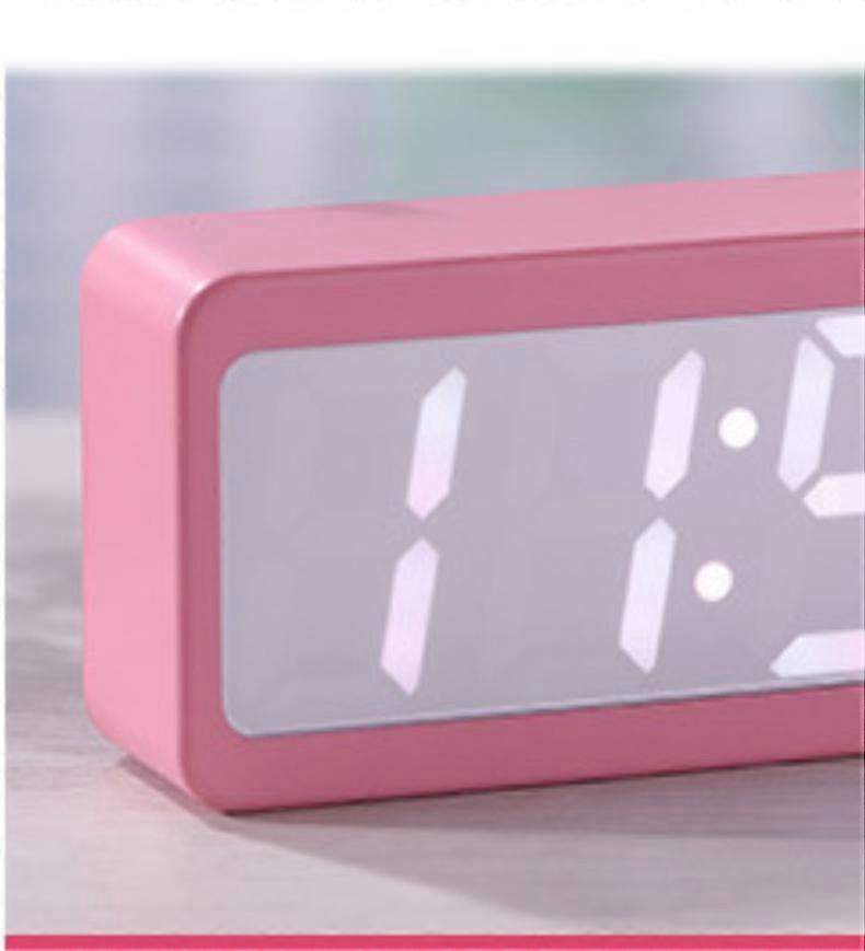 Color-Changing Alarm Clock Table Clock Night Light Luminous Clock Electronic Date Temperature Sound Control Desktop Smart Multi-Function Digital Clock