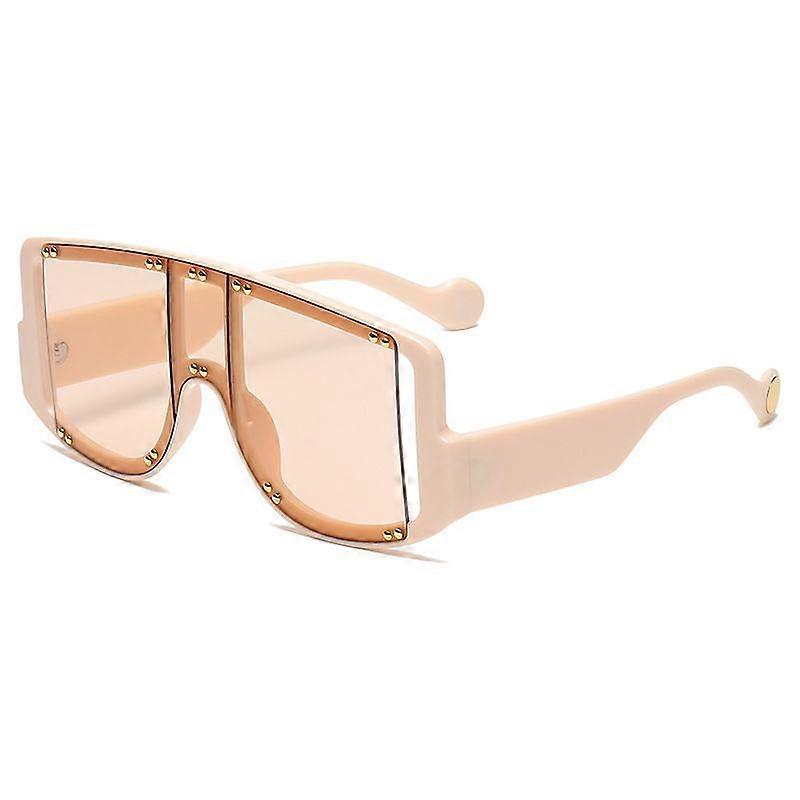 Flat Top oversized slnečné okuliare pre ženy Muži Rivet Mirror Módne okuliare Retro Square Okuliar Odtiene Okuliare Okuliar