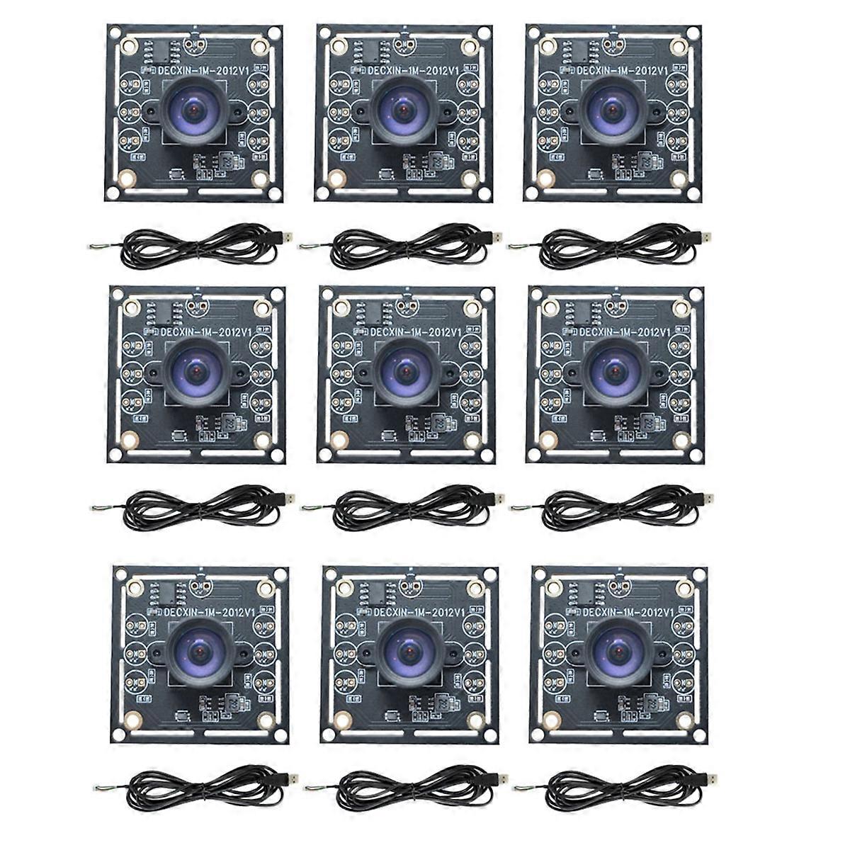 9PCS 100 Degree Camera Module 1MP OV9732 1280x720 30fps USB Camera Module Drive Free with 1.5M Cabl