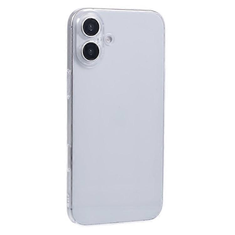 Compatible For iPhone 16 Plus Case Shock-Absorption Hard PC Phone Cover Transparent (Precise Lens Cutouts)