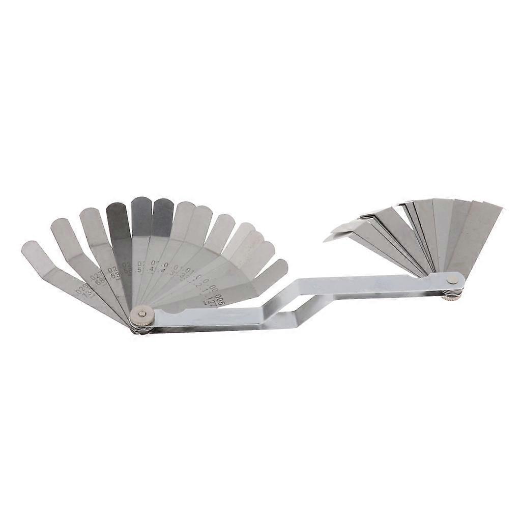 Offset Feeler Gauge Set, for Measuring Gap Width or Thickness - Includes 26