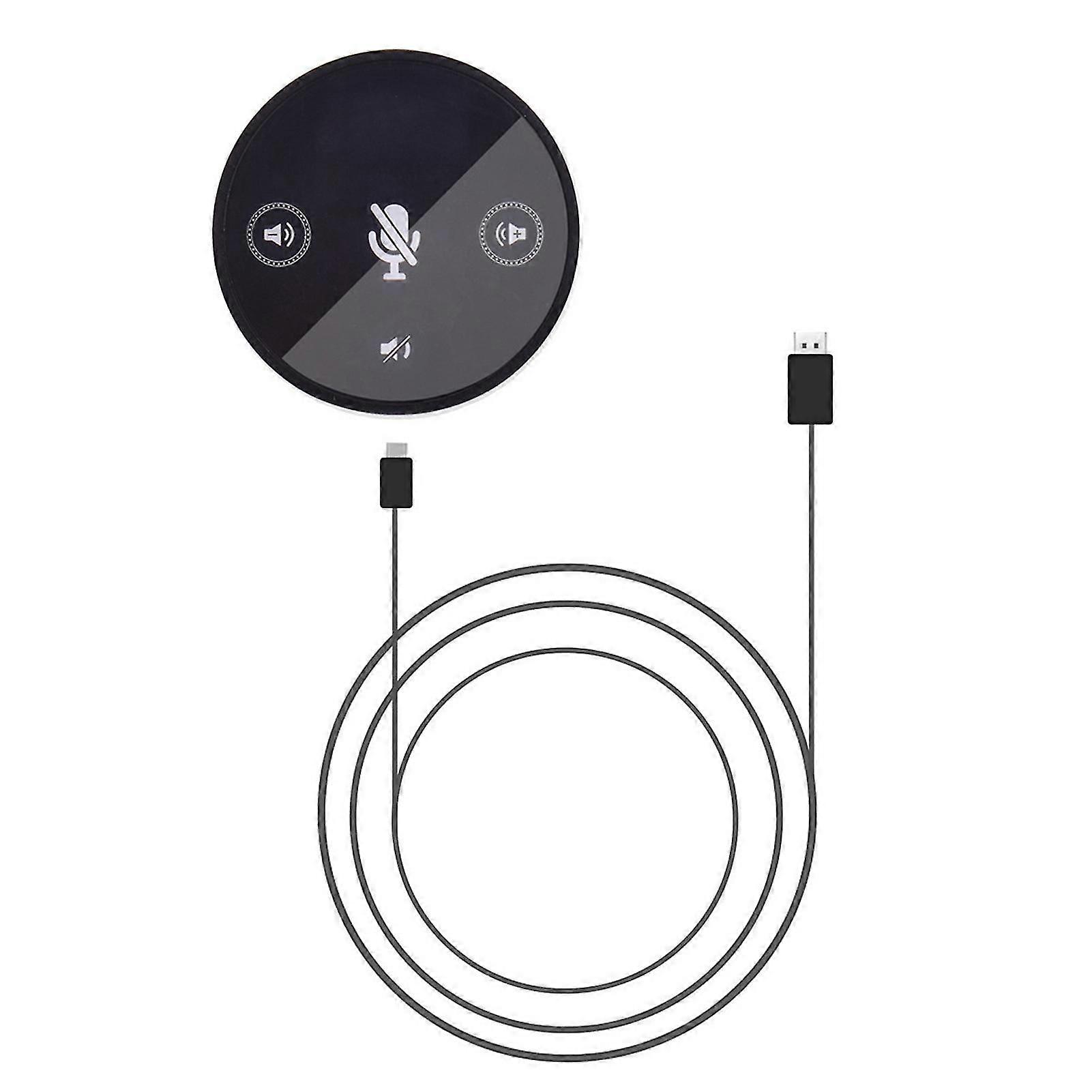 USB Desktop Microphone with Speaker Volume Control Plug-Play Laptop Omnidirectional Computer Mic with Touch-Sensor