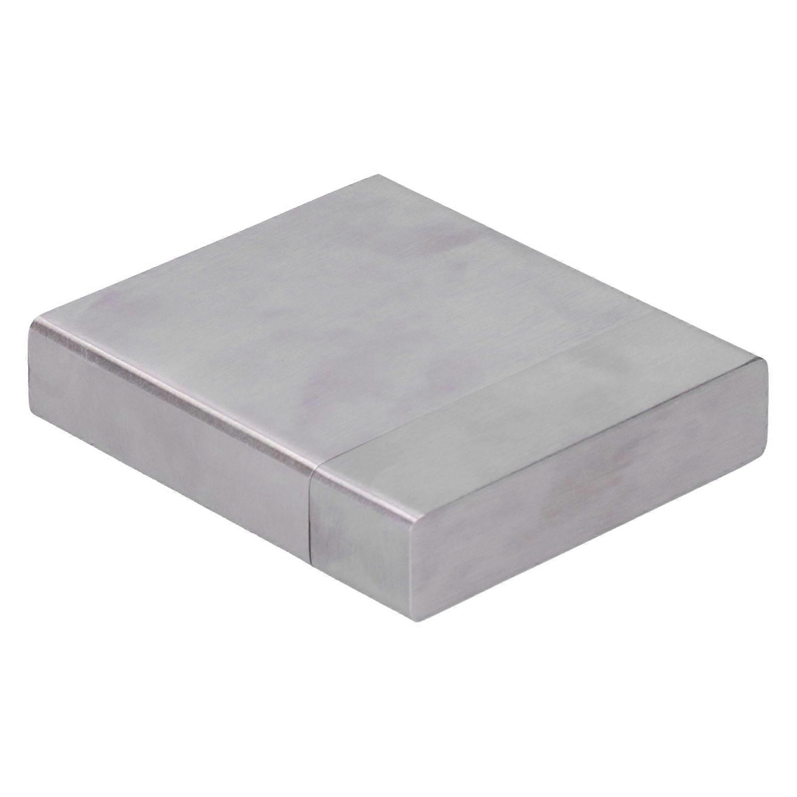 Cigarette Case Brushed Stainless Steel Flip Type Cigarette Storage Box Holds 20 Cigarettes