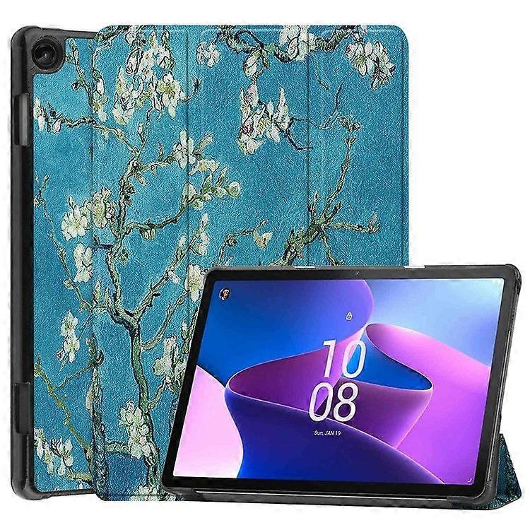 Pattern Printing PU Leather Trifold Stand Tablet Case For Lenovo Tab M10 (Gen 3) TB-328FU/ TB-328XU, Auto Wake/ Sleep