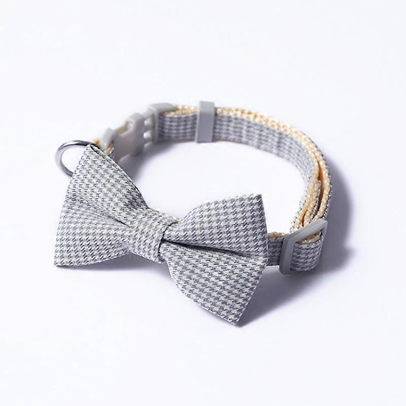 Collier pour animaux de compagnie, nœud papillon, collier à carreaux, collier réglable pour chiot, chat, chien, petit chien, cravate, toilettage, nœud papillon, accessoire pour animaux de compagnie