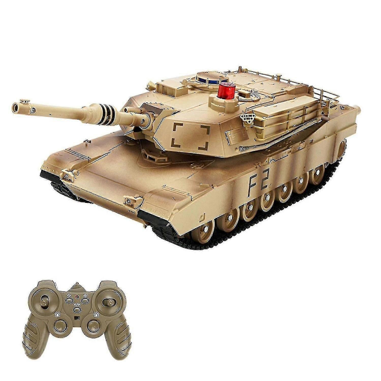 Rc Tank 1/24 Remote Control Military Battle Tank Toy With Lights