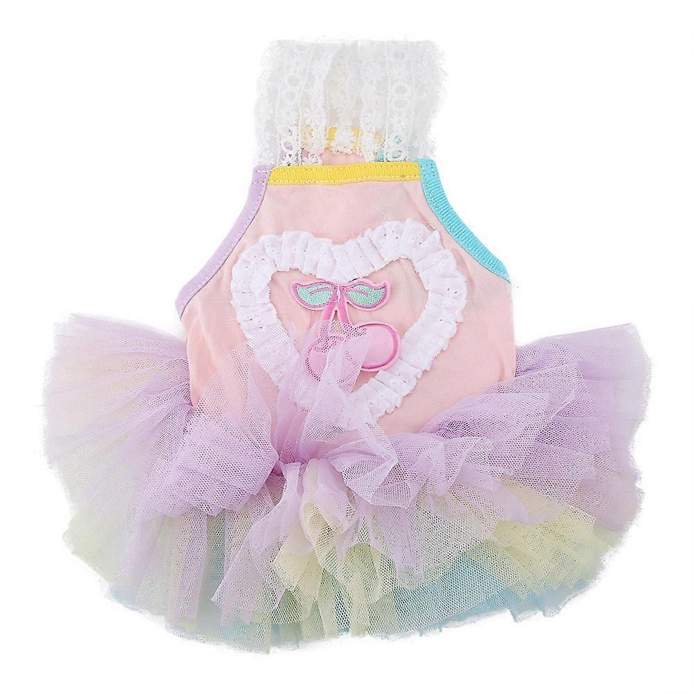 Heart Pattern Comfortable Cotton Pet Bubble Dress for Cat Dog