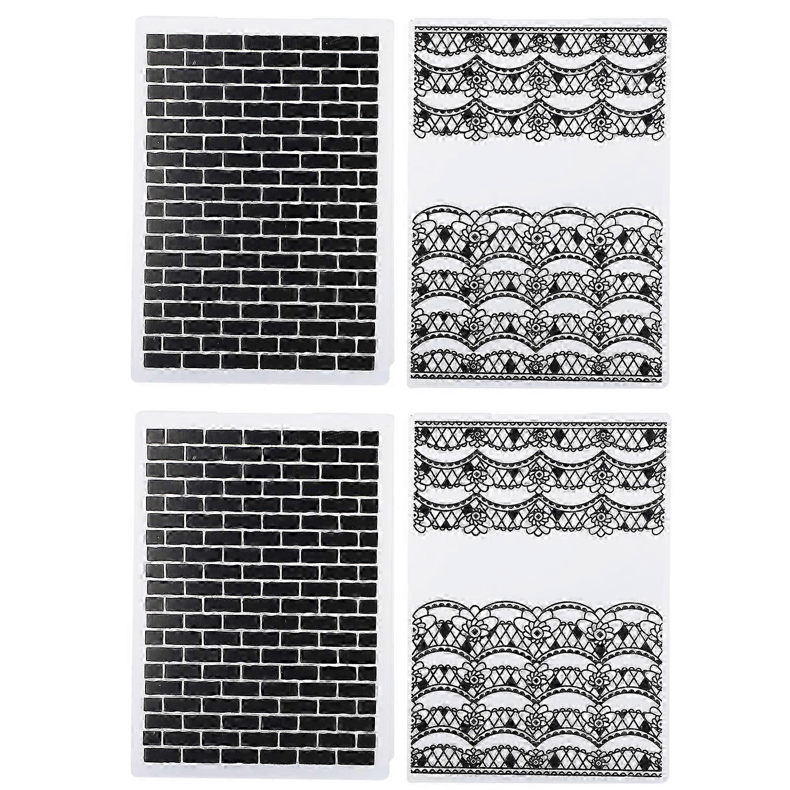 4Pcs Plastic Embossing Folders DIY Card Making Scrapbooking Embossed Template Paper Craft Tools