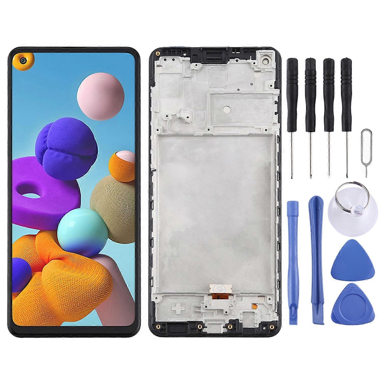For Samsung Galaxy A21s A217F Display Full LCD with Frame Unit Touch Spare Part Repair Black