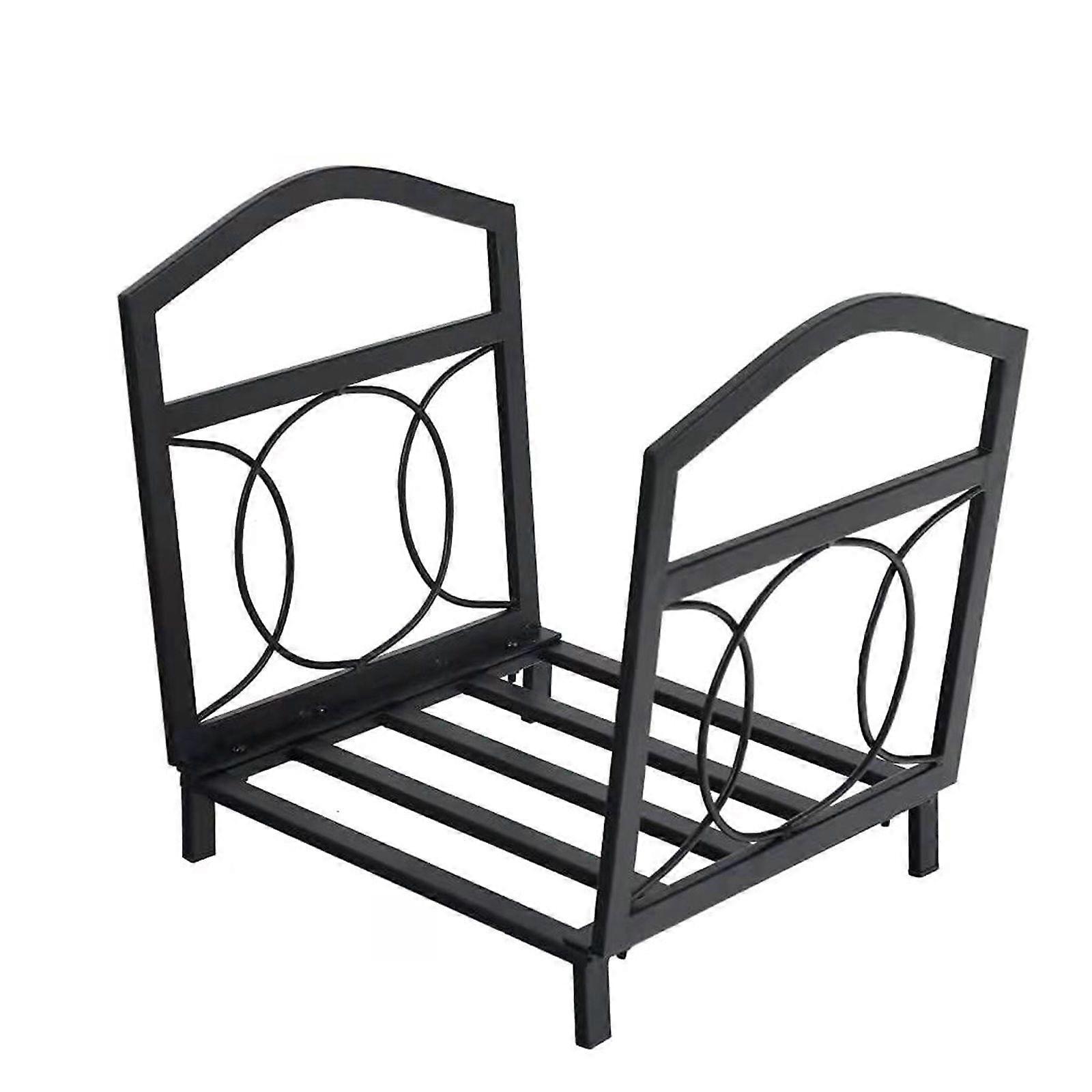 Storage Rack For Outdoor Indoor Black Metal Bracket