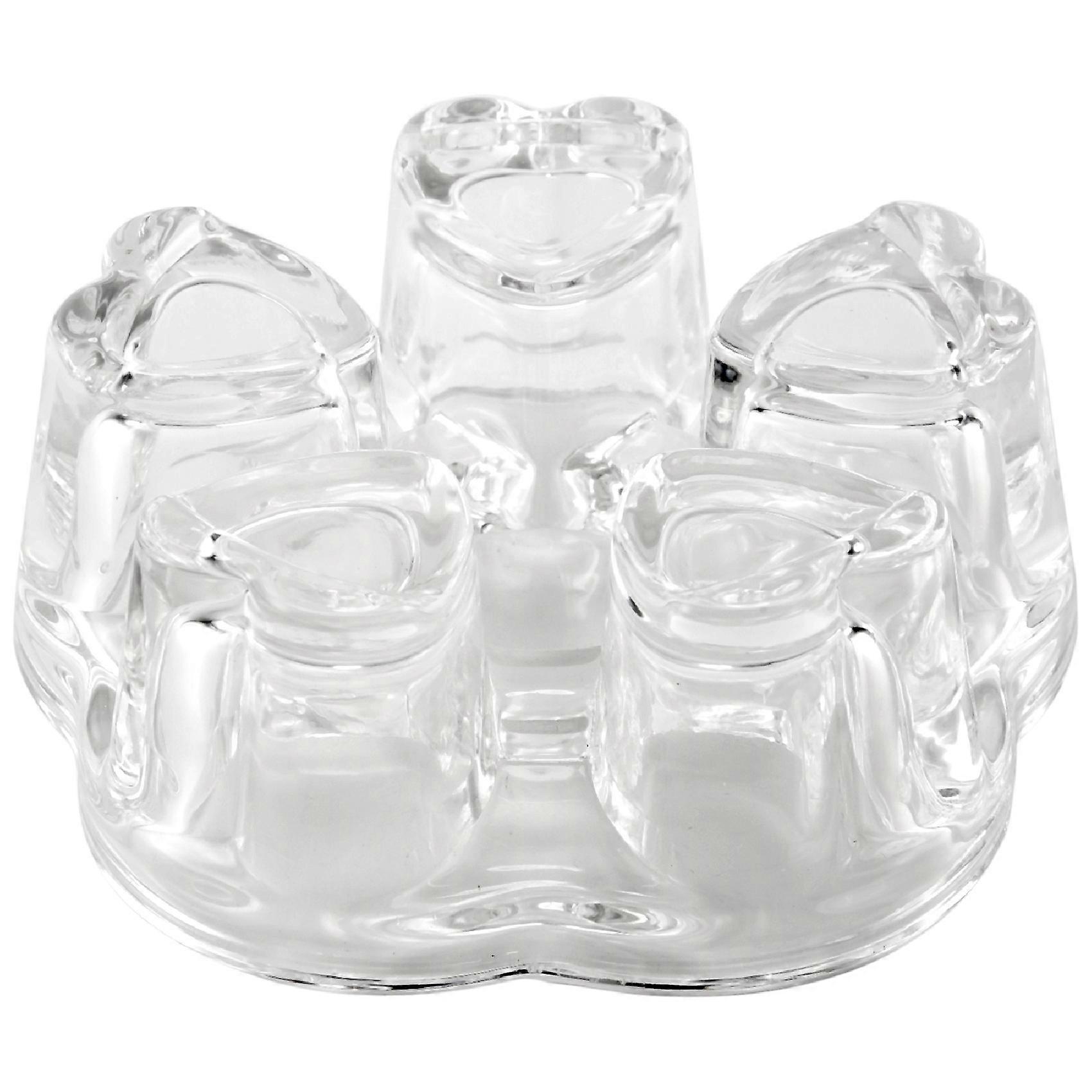 Clear Glass Heat-Resisting Heart Shape Teapot' Warmer Base Holder