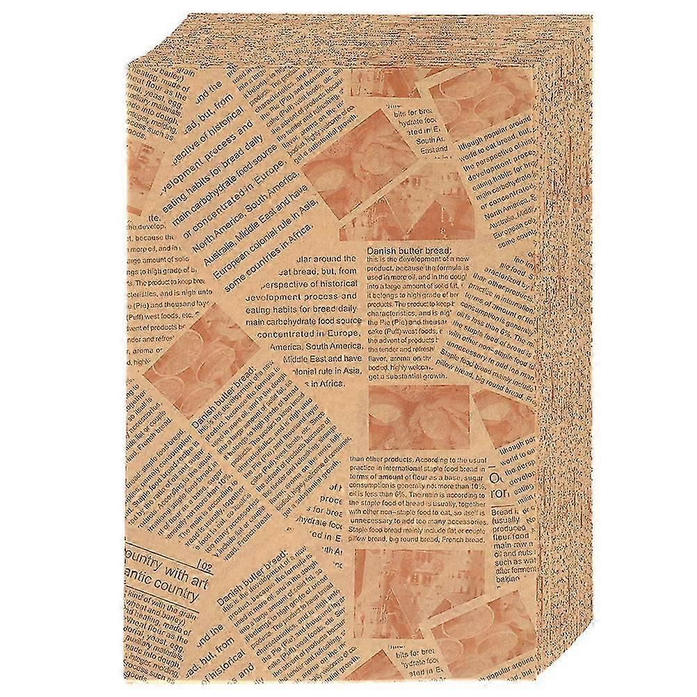 120 Sheets of Retro Bread Papers Greaseproof French Fries Papers Multi-function Sandwich Papers