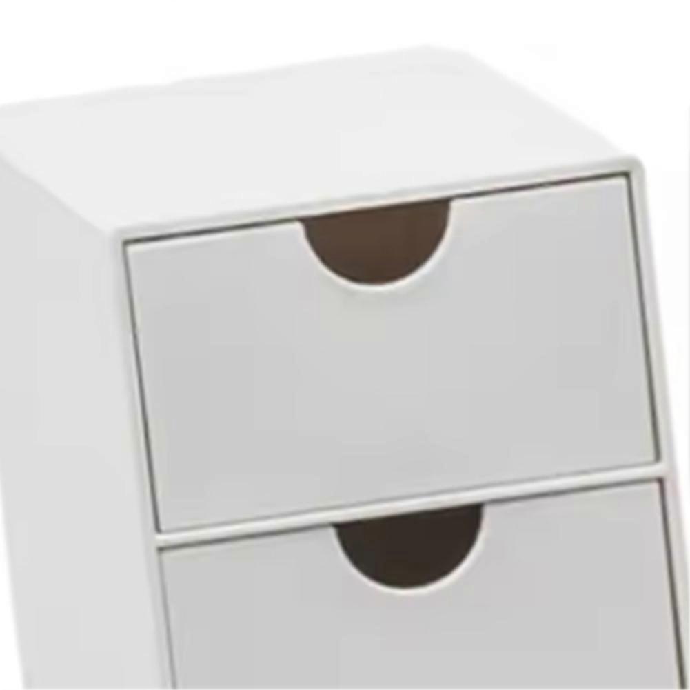 Desk Organizer with 3 Drawers Multifunctional Dustproof Stackable Office Supplies Organiser