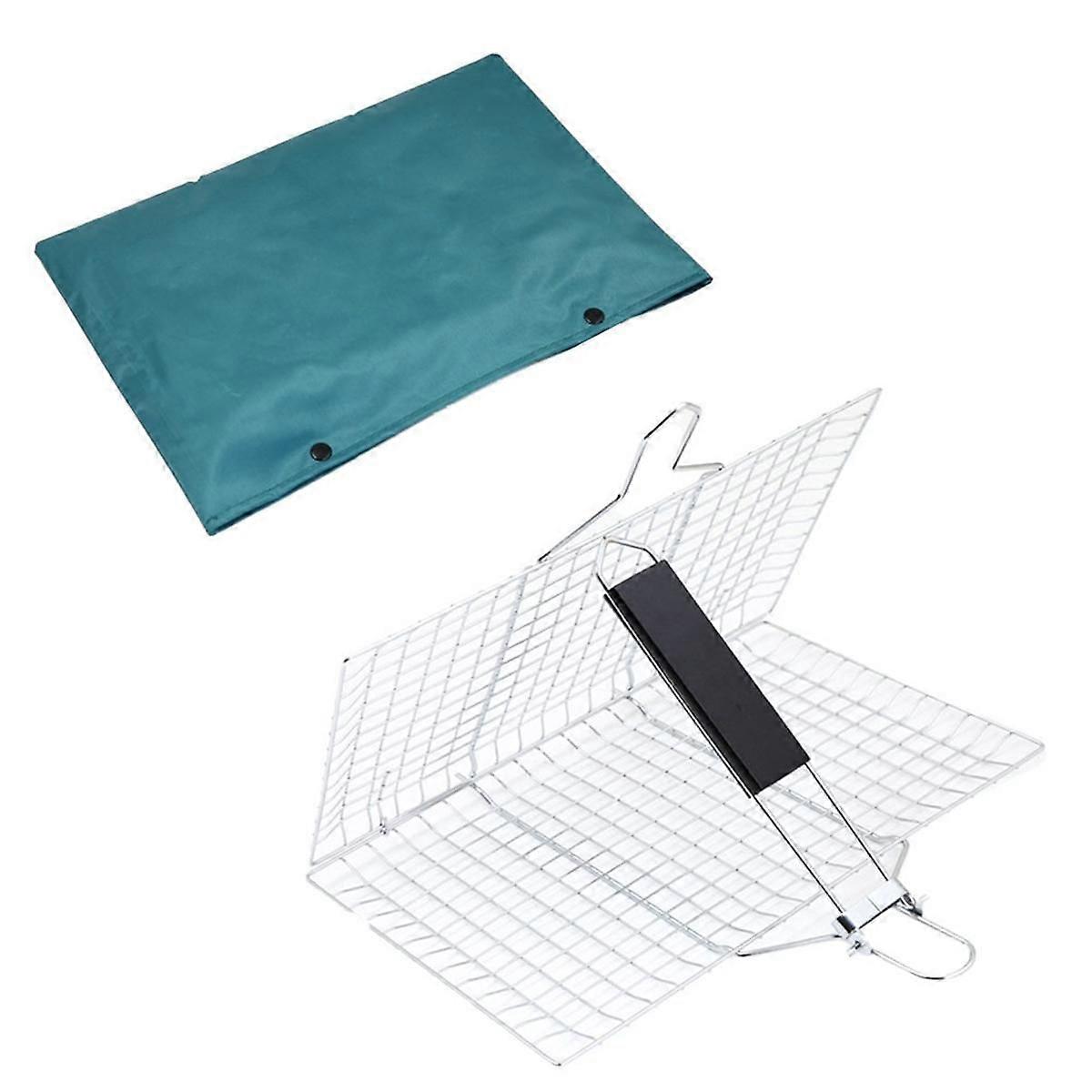 Grill Basket Large Folding Grilling Baskets Portable Outdoor Camping BBQ Rack for Fish Cooking Acce