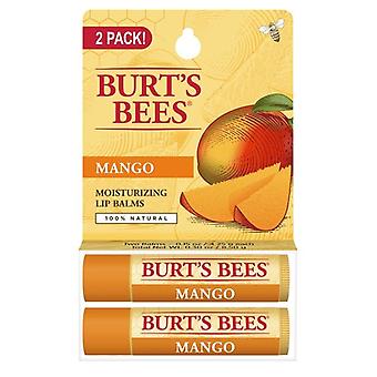 Burt's Bees 100% natuurlijke hydraterende lippenbalsem, mango, 2 stuks