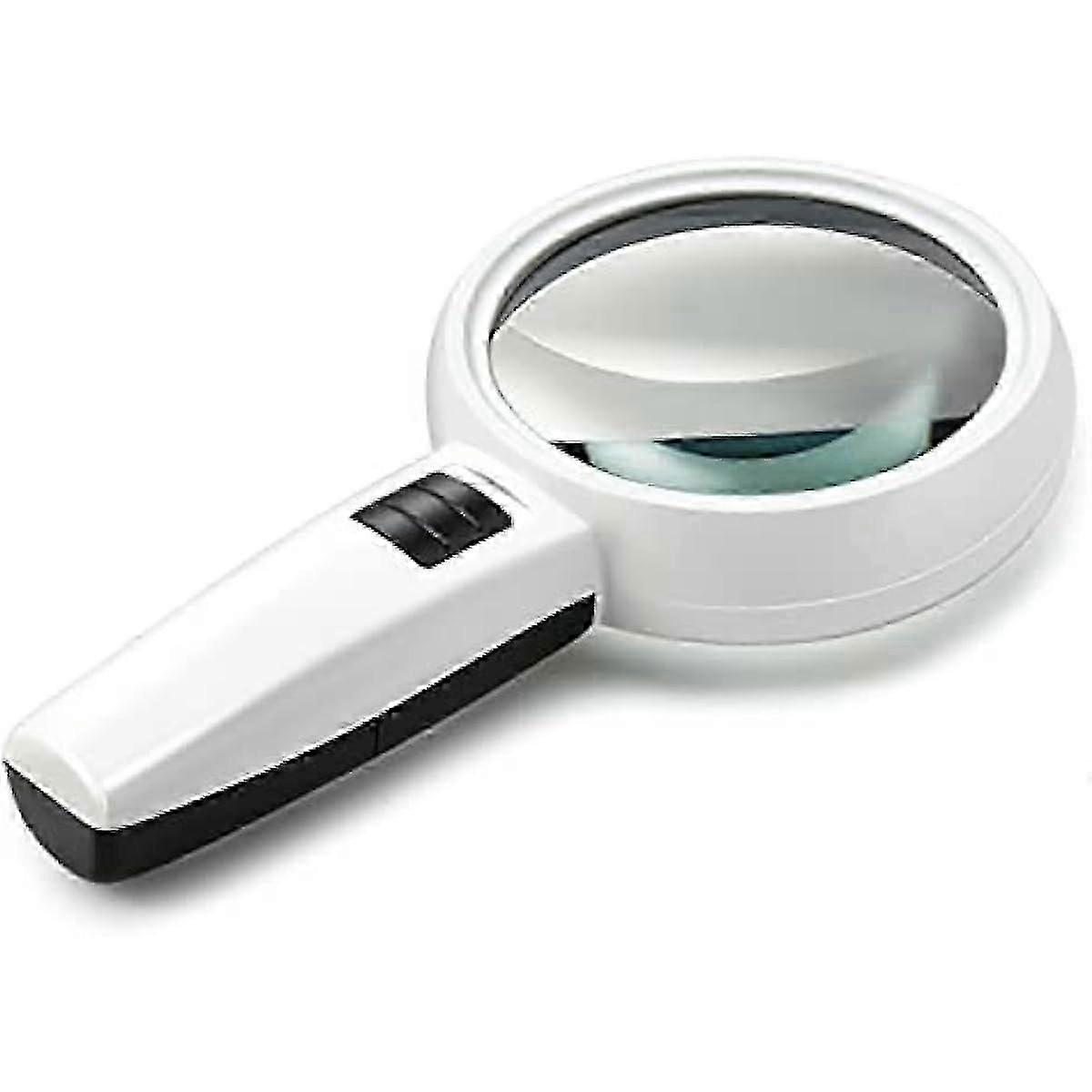Magnifying Glass with 3 LED Lights  30x Touch Switch Handheld Magnifier for Macular Degeneration