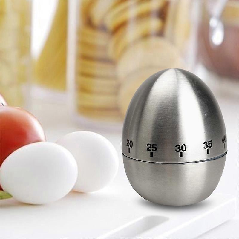 Mechanical Egg Kitchen Cooking Timer Alarm 60 Minutes Stainless Steel Kitchen Tools Mechanical Egg Timer