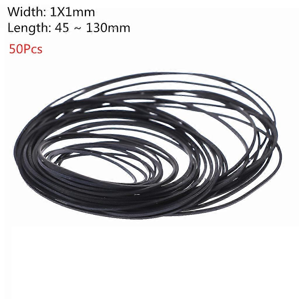 1mm Universal Mix Cassette Tape Machine Belt Assorted Home Audio Components Recorder Turntable Strap Belt for DVD Black