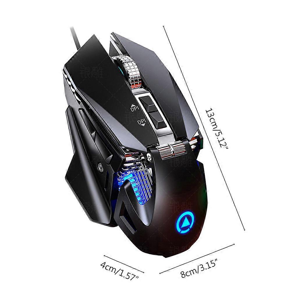 Premium and Portable G10 RGB Gaming Mouse Wired Computer Parts Electronic Game Mice with Chroma RGB Backlit Pearl silver