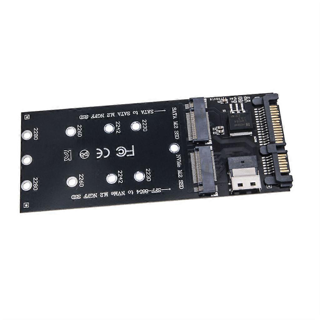 1PC B+M Key SATA M.2 NGFF SSD To Sata M.2 To Sata Adapter NVMe SSD to SFF-8654