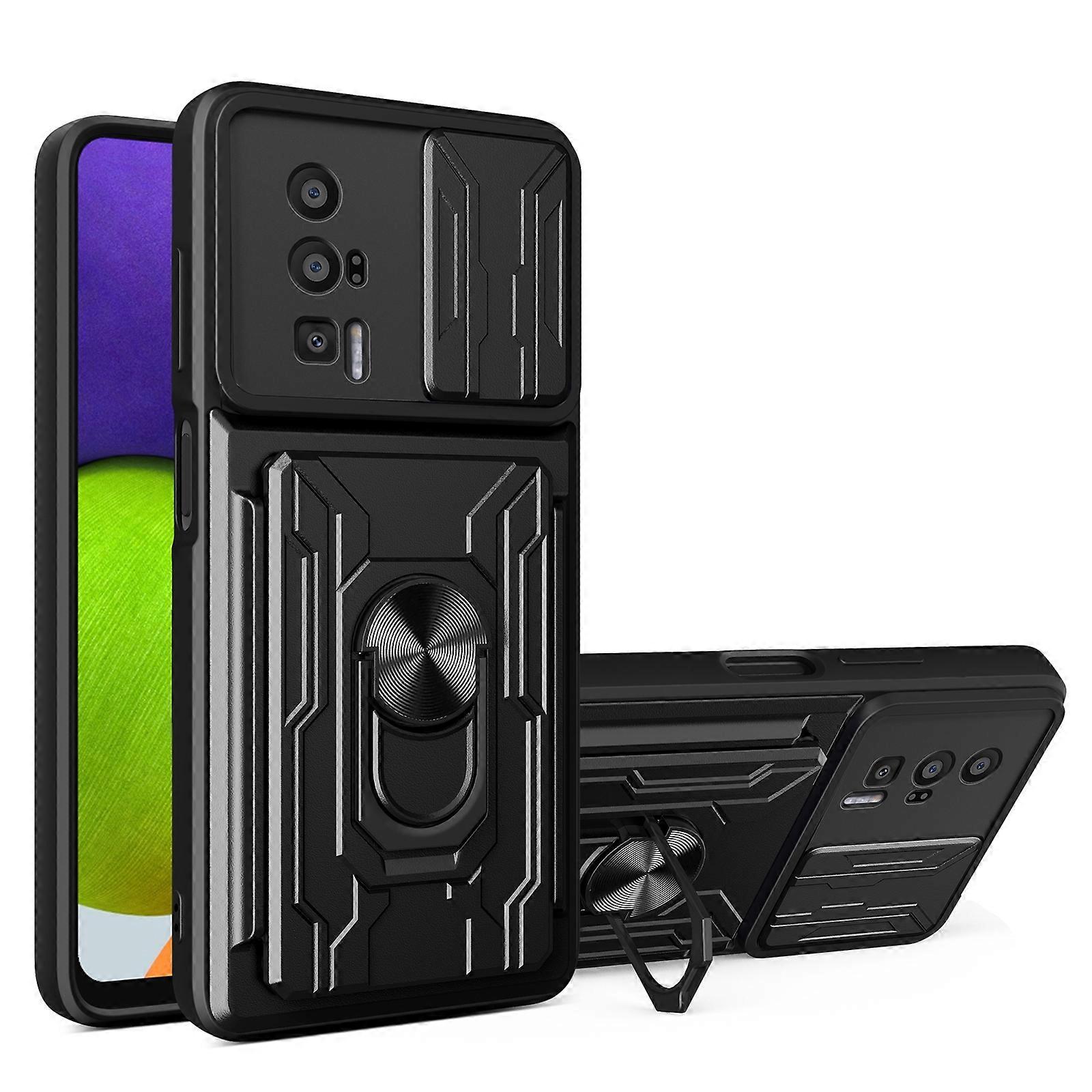 Sliding Camshield TPU+PC Phone Case with Card Slot