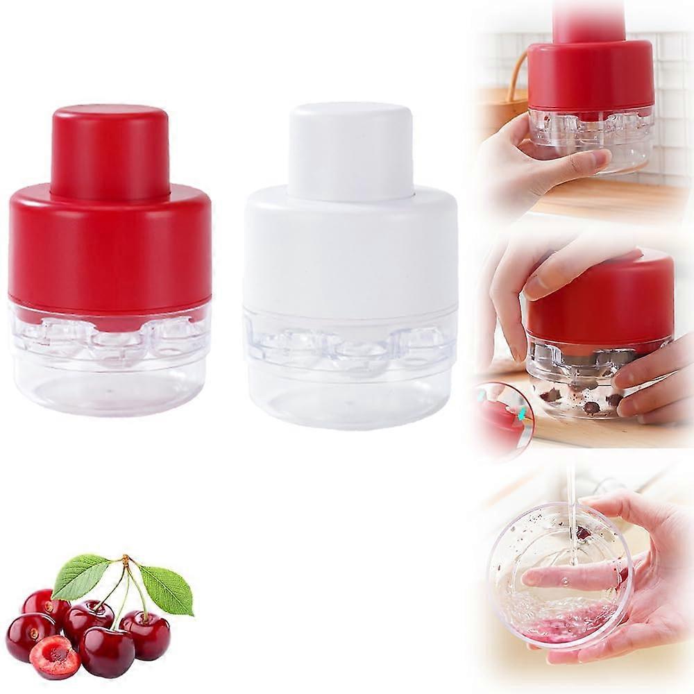 Cherry Pitter Tool with 7 Holes, Portable Cherry Core Remover for Kitchen and Picnics, Compact Design for Easy Use