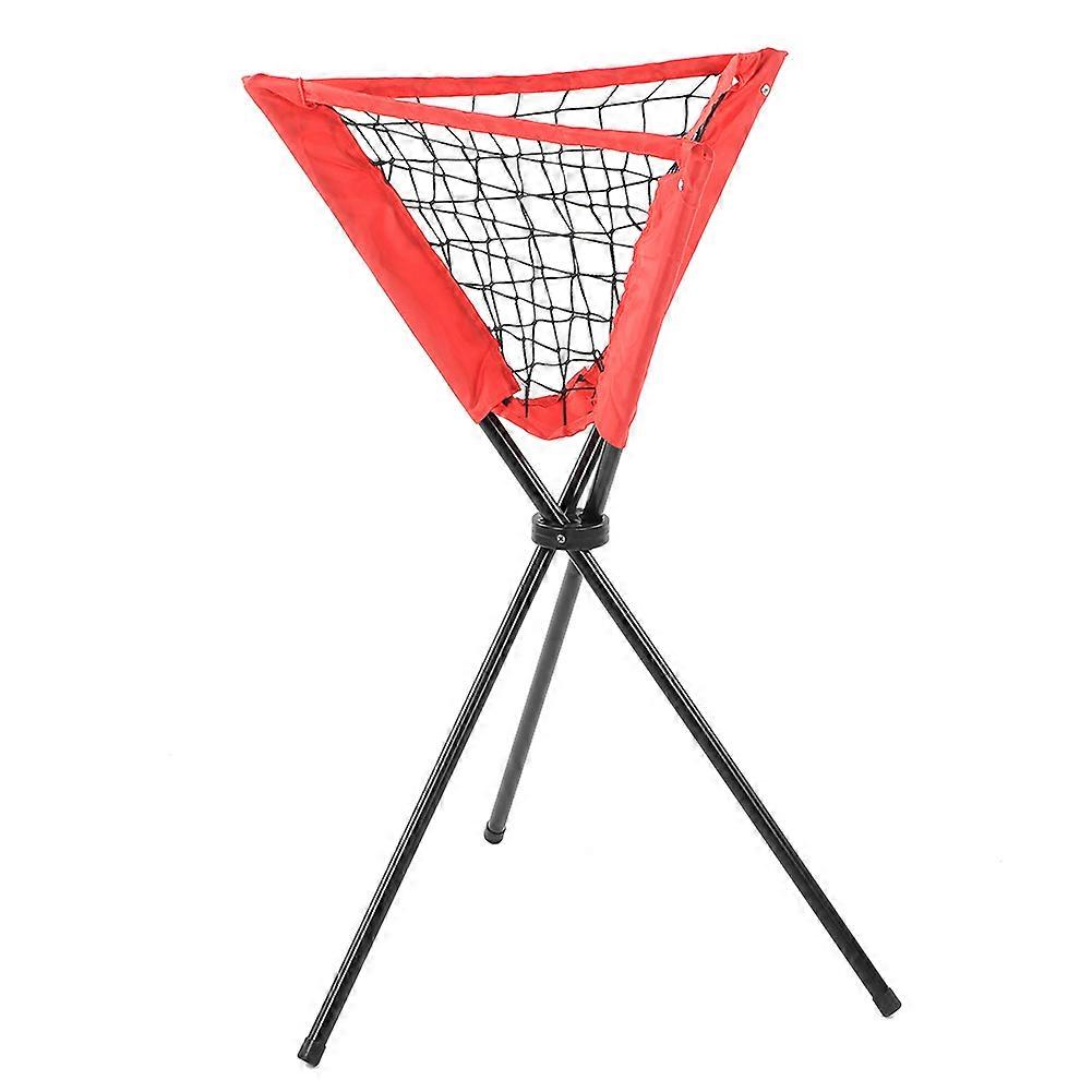 Triangular Net Bag Portable Baseball Softball Batting Practice Tripod Ball Rack Red Baseball Training Equipment