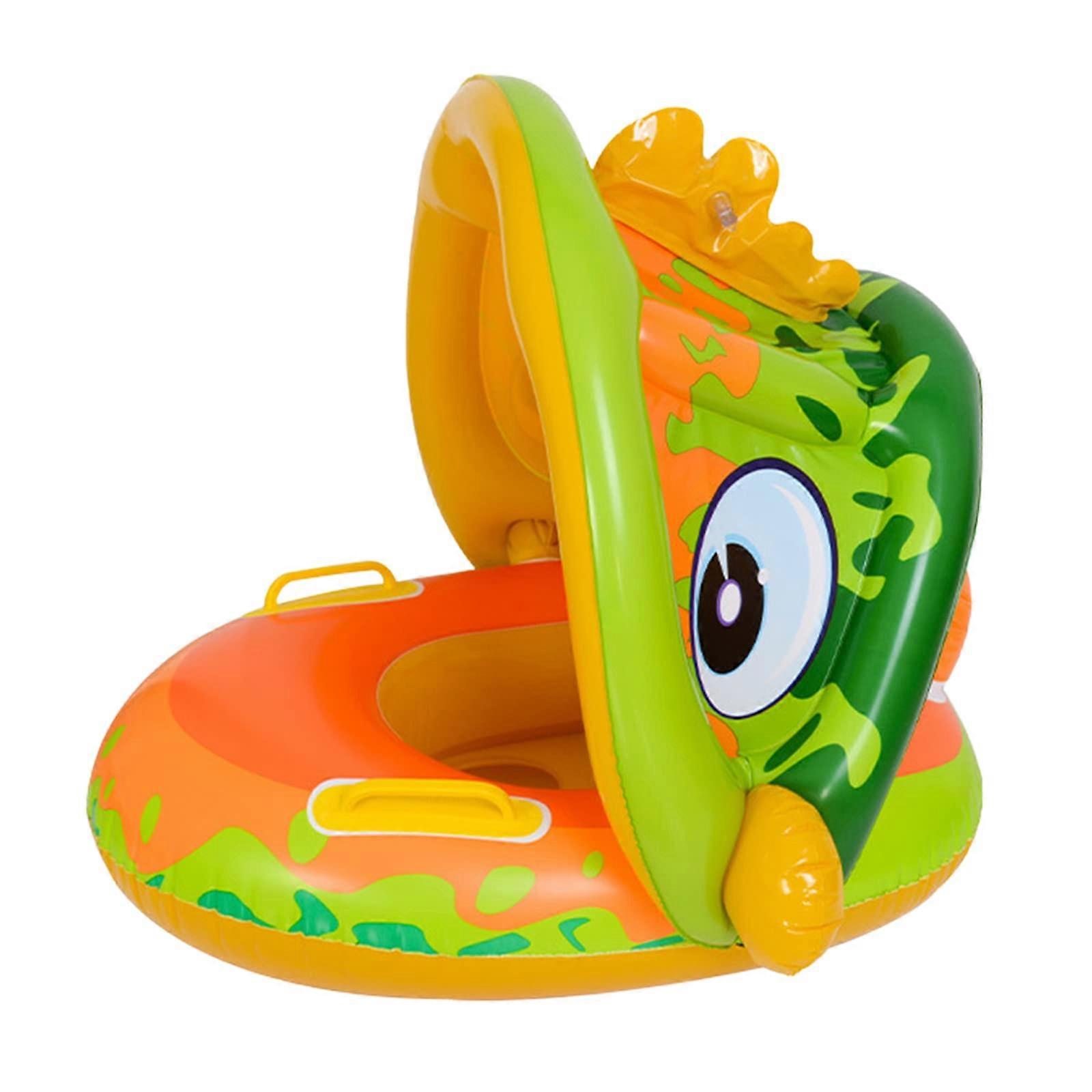 Baby Swimming Buoy Float Ring with Sunshade, Inflatable Pool Toy for 6-36 Months, Waterproof and Safe Design