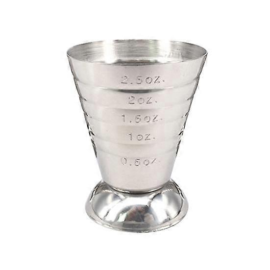 75ML Measuring Cup 3 Capacity Units Clear Scales Stable Base Non-slip Body Large-Capacity Hollow Bottom Mirror Shaker Cup Kitchen Gadget
