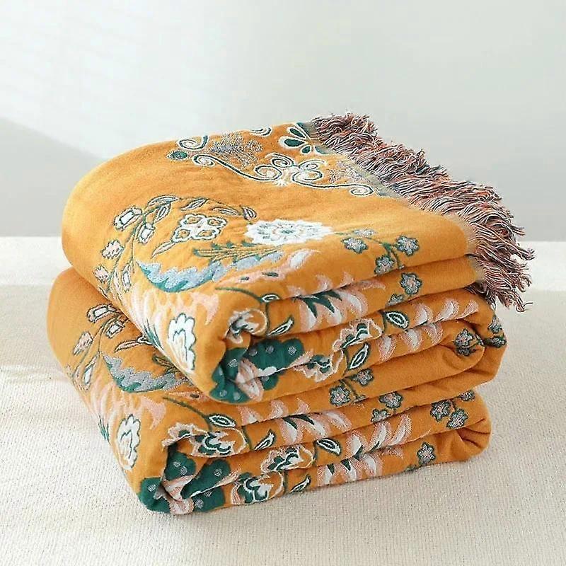 Japanese Cotton Blanket for Beds Sofa Cover Multifunction Leisure Blanket and Throws Simple Sofa Cushion Non-slip Bedspread Soft