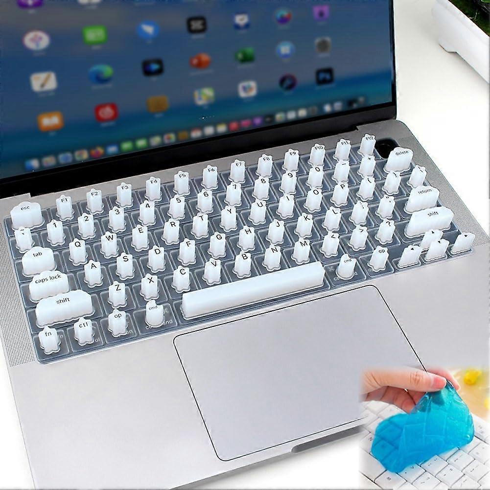 Keyboard Covers for Long Nails Girls, Raised Soft Glue Keyboard Protector for MacBook Pro 13 2020-2023, Green
