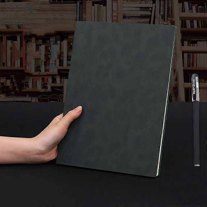 Notebook Business Retro Simple Notebook Office Notepad Lake Green B5 Sheepskin Simple Style