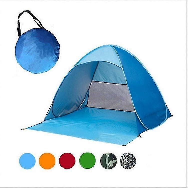 1 Pack Foldable Easy Quick Open Beach Tent Fully Automatic Tent Holds Two People (Blue)