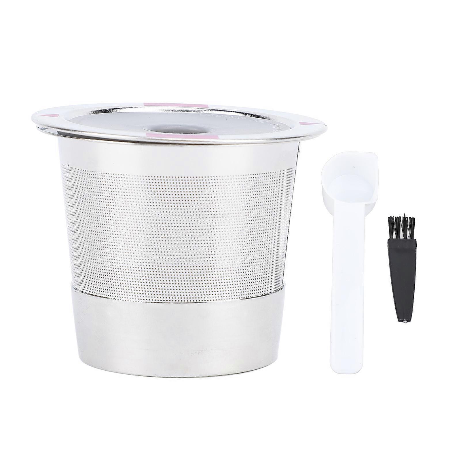 Reusable Coffee Capsule PP SUS Refillable Coffee Pod with Spoon Brush Accessories for Coffee Brewing