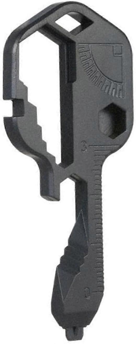 24 in 1 Multifunction Pocket Tool Stainless Steel Wrench Keychain Screwdriver Tools Outdoor Multi Tool for Bottle Opener Stripping Camping (Black)