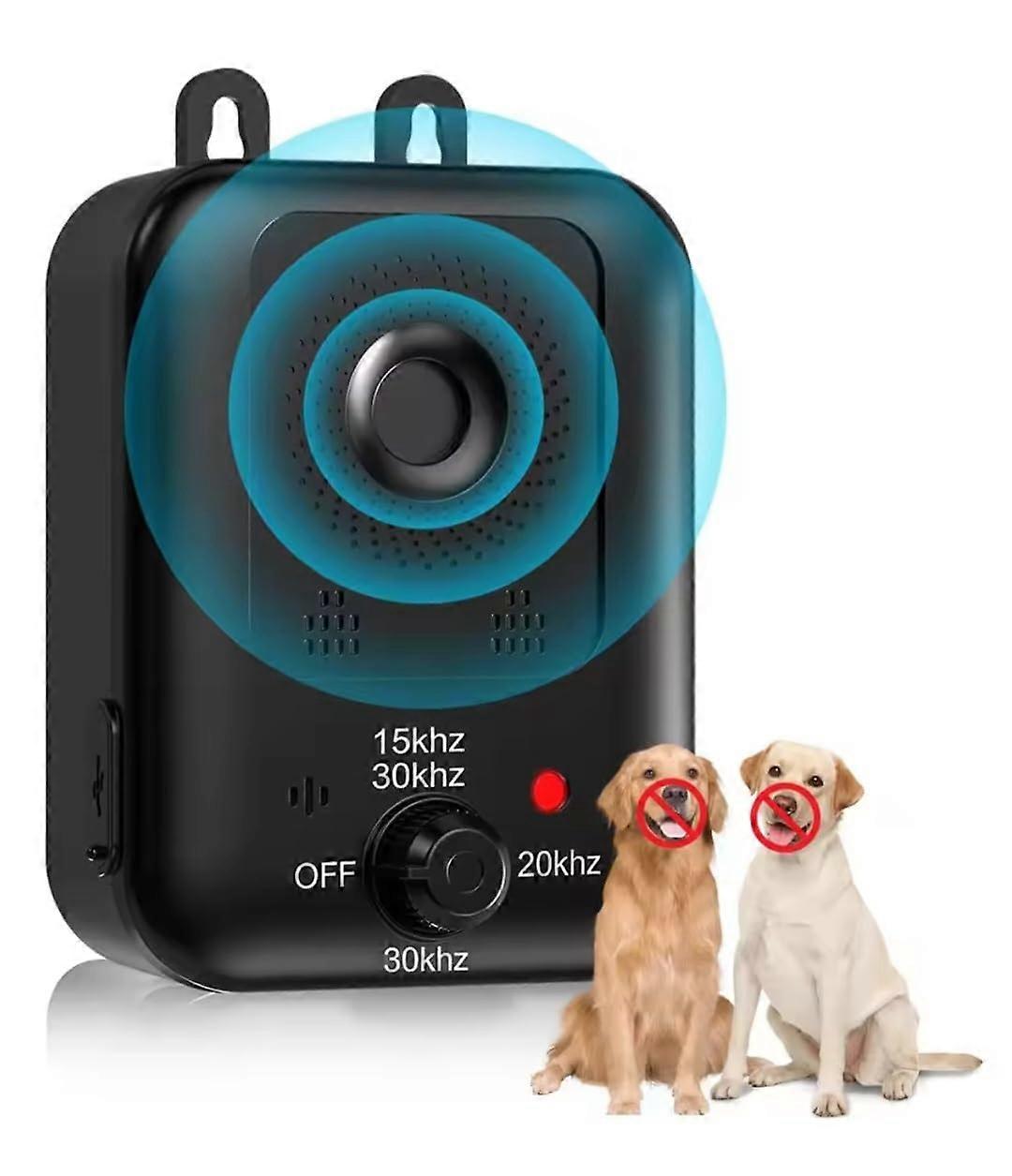 Anti Barking Device For Dogs Ultrasonic Deterrent With 3 Modes 33Ft Range Rechargeable Waterproof Outdoor Indoor