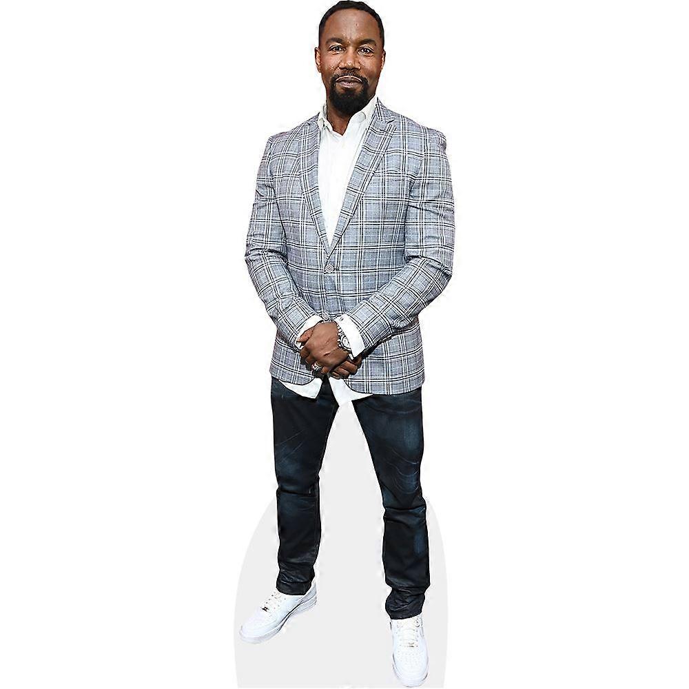 Michael Jai White (Grey Jacket) Cardboard Cutout (lifesize OR mini size). Standee. Stand Up.