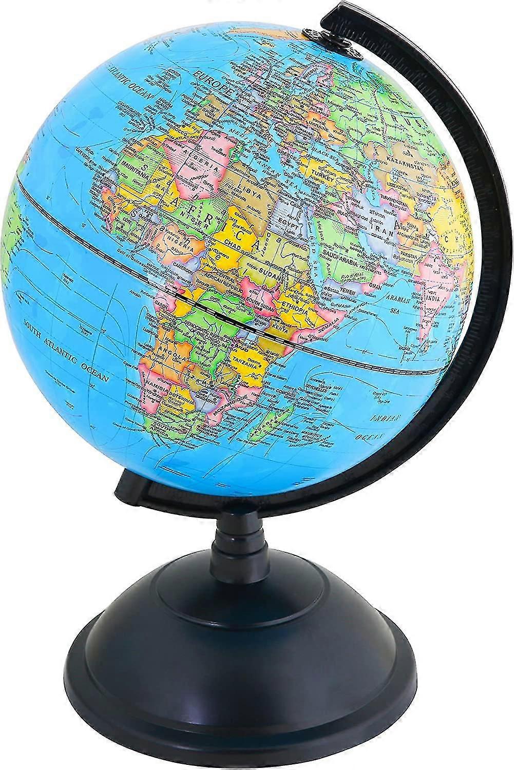 20cm Rotating Bilingual World Globe - Chinese & English, Desk Top, Mix Color