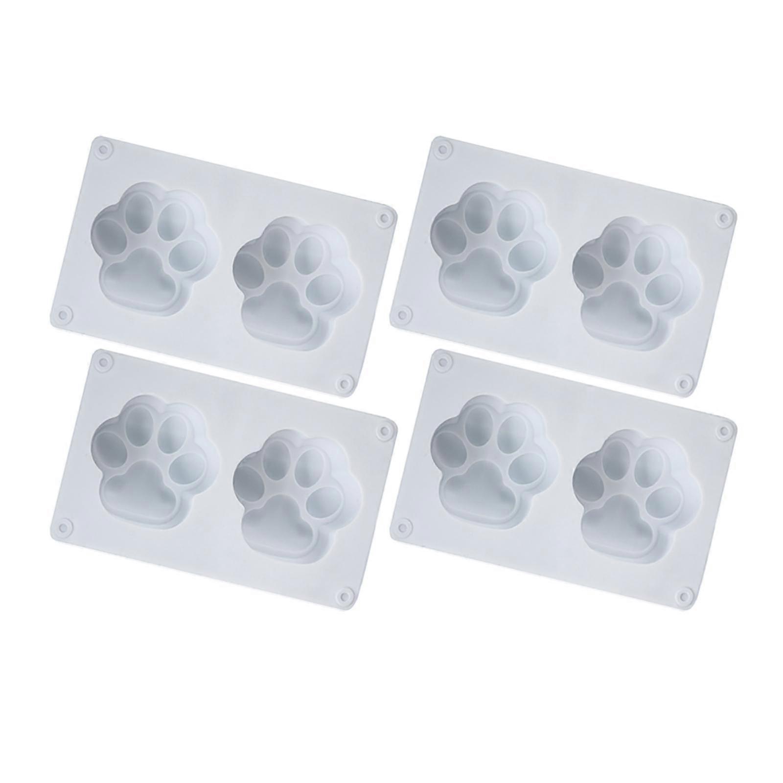 4x Bear Silicone Print Baking DIY Keychain