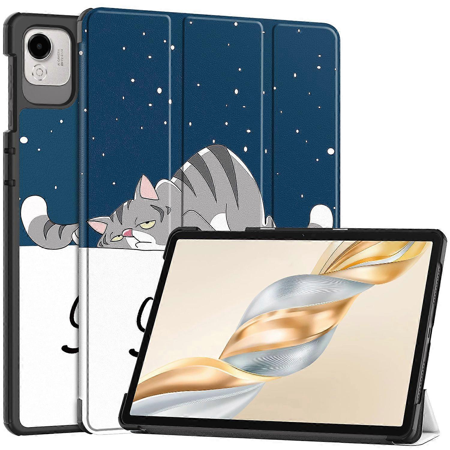 For Honor Pad X9a Case Pattern Print Leather Stand Tablet Cover