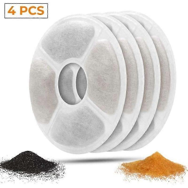 Cat Water Fountain Filters Cat Water Fountain Filters 4 Pcs Pet Fountain Filters with Ion Exchange Resin and Activated Carbon