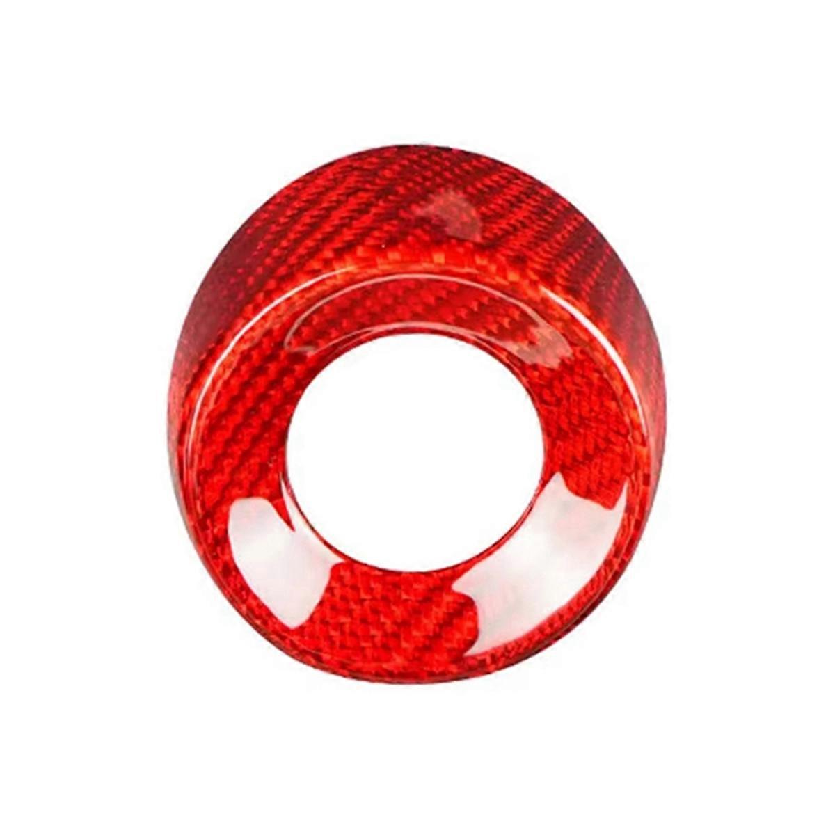 For 2010-2015 Carbon Fiber Start Switch Key Frame Ignition Engine Start-Stop Switch Button Frame Co