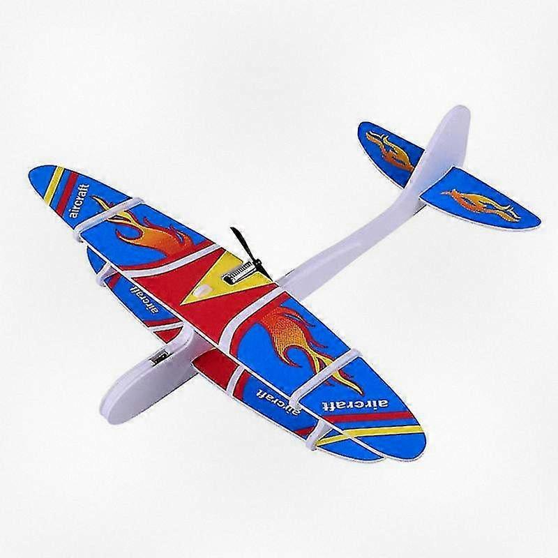 Electric Foam Glider Hand Launch Throwing Plane Toy with Capacitor for Outdoor Fun