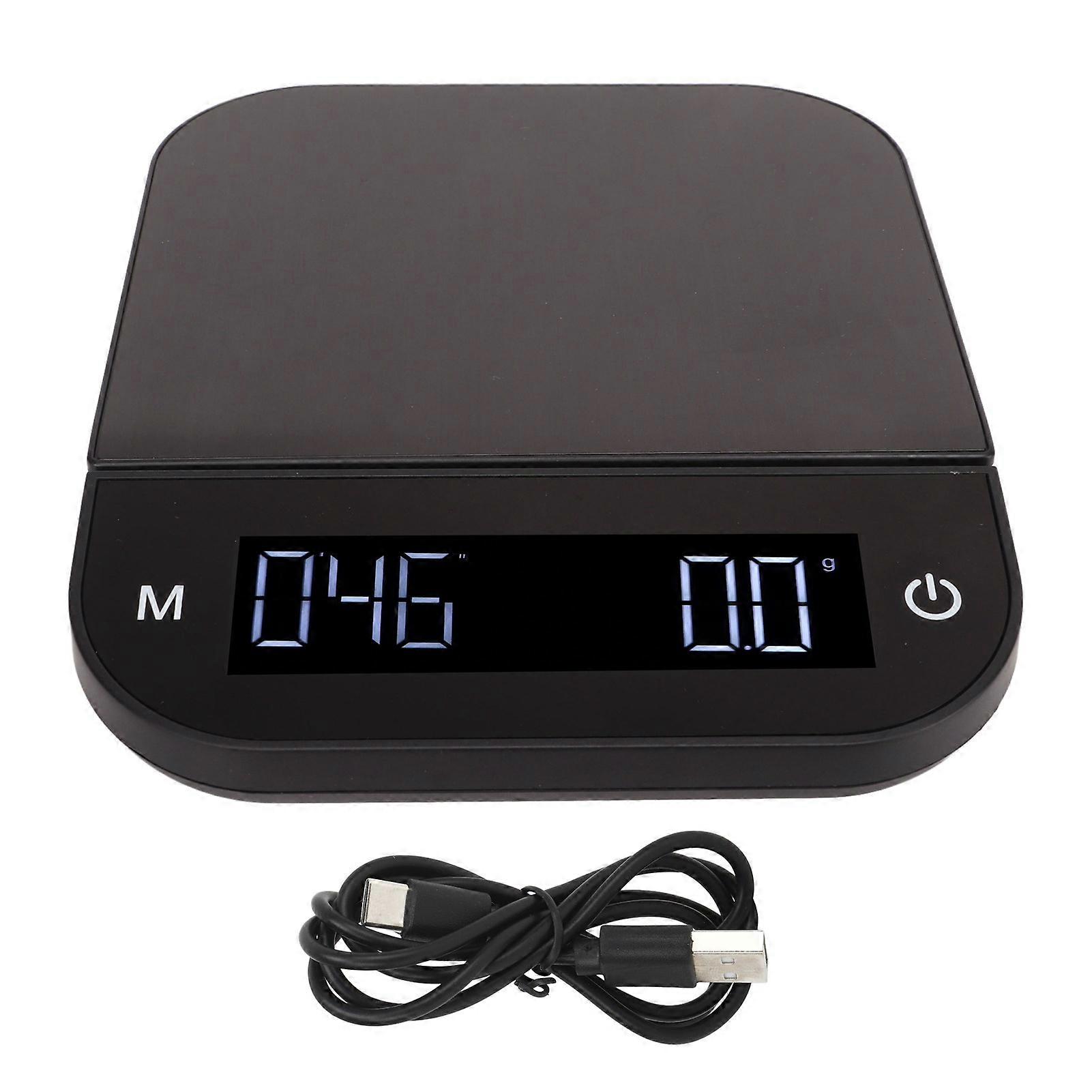 Electric Kitchen Food English Version Peeling PC Function Waterproof Timing Flat Coffee Weighing Scale