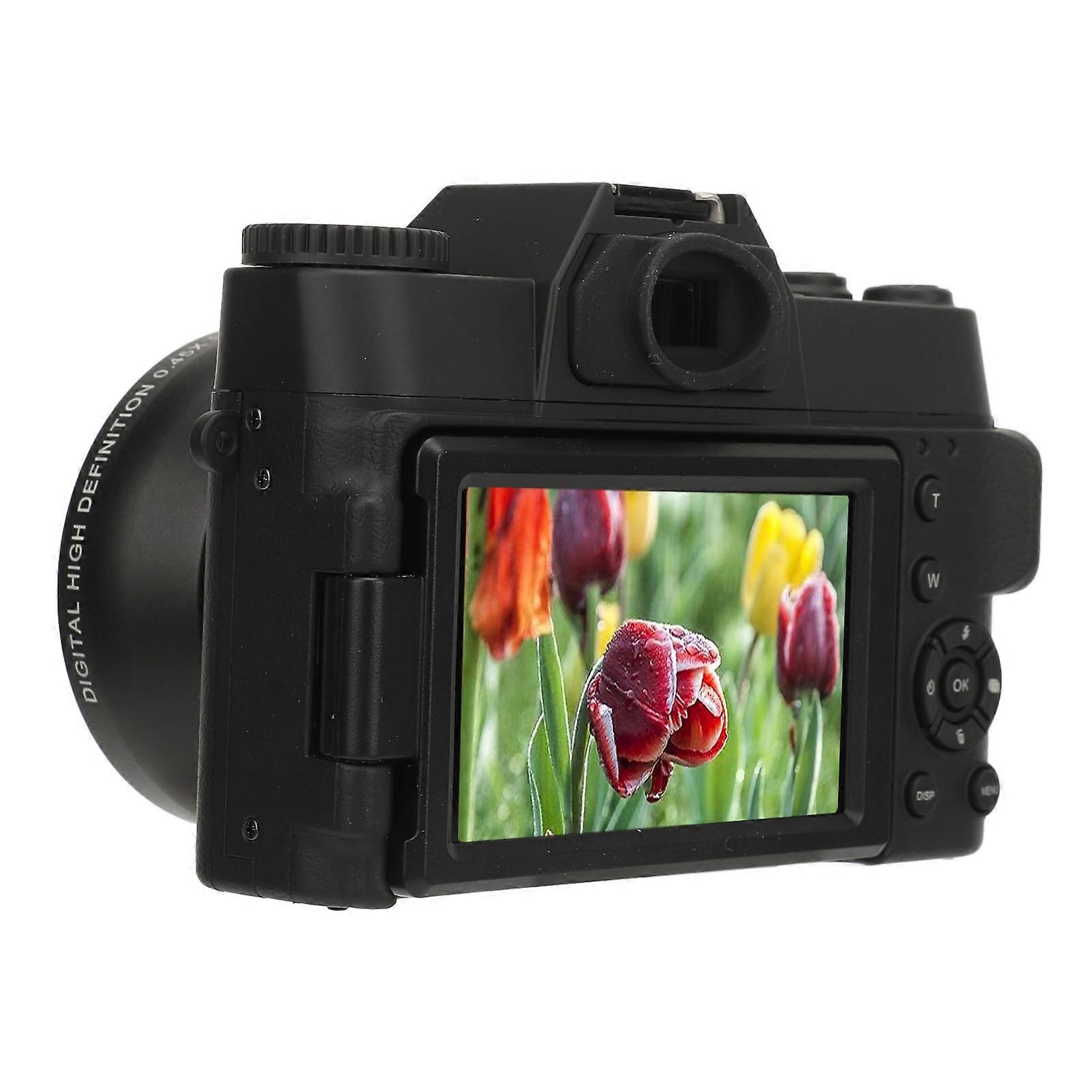 56MP 4K Digital Camera with 180° Flip Screen with Battery Charger 1500mAh Autofocus 16X Digital Zoom Digital Video Camera for Photography