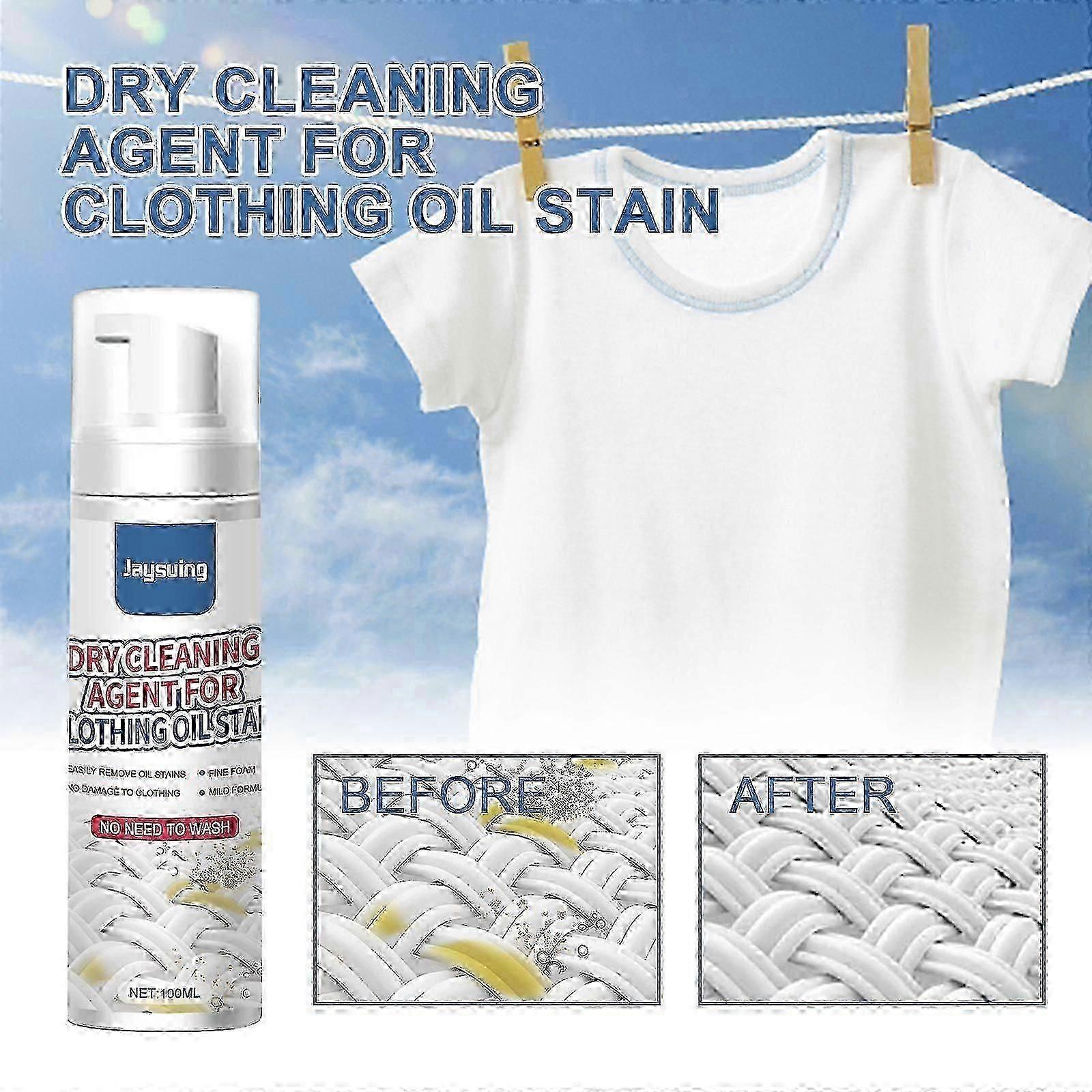 泡沫清洁剂，白色洗衣免洗清洁油渍污垢羽绒服干洗剂