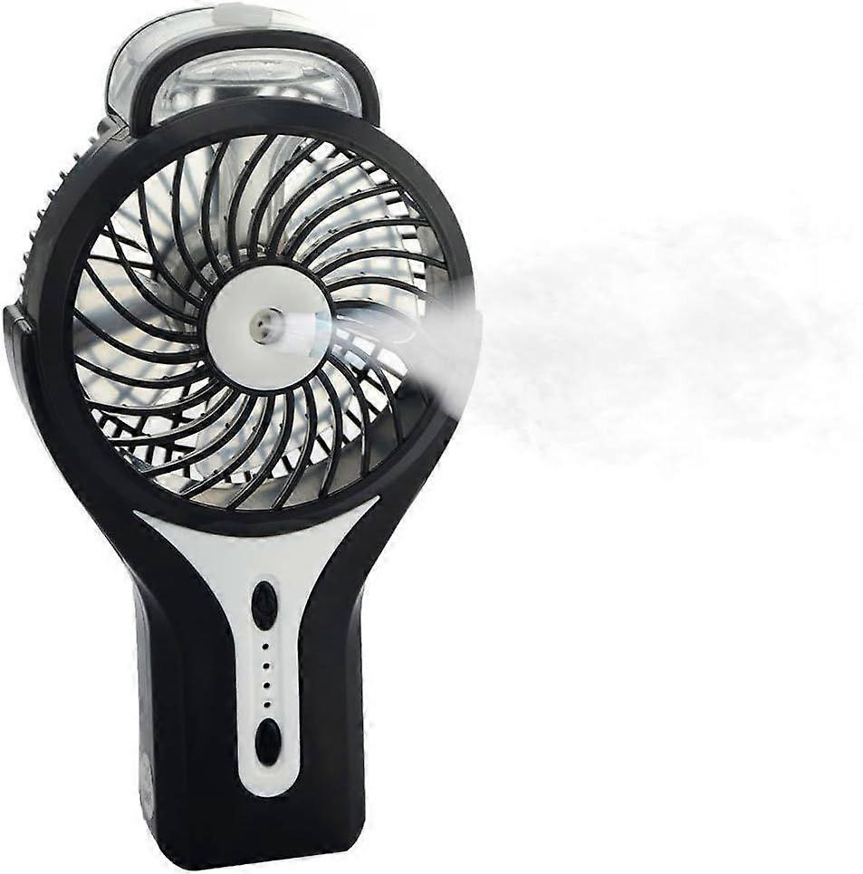 Mini Handheld USB Misting Fan, Black