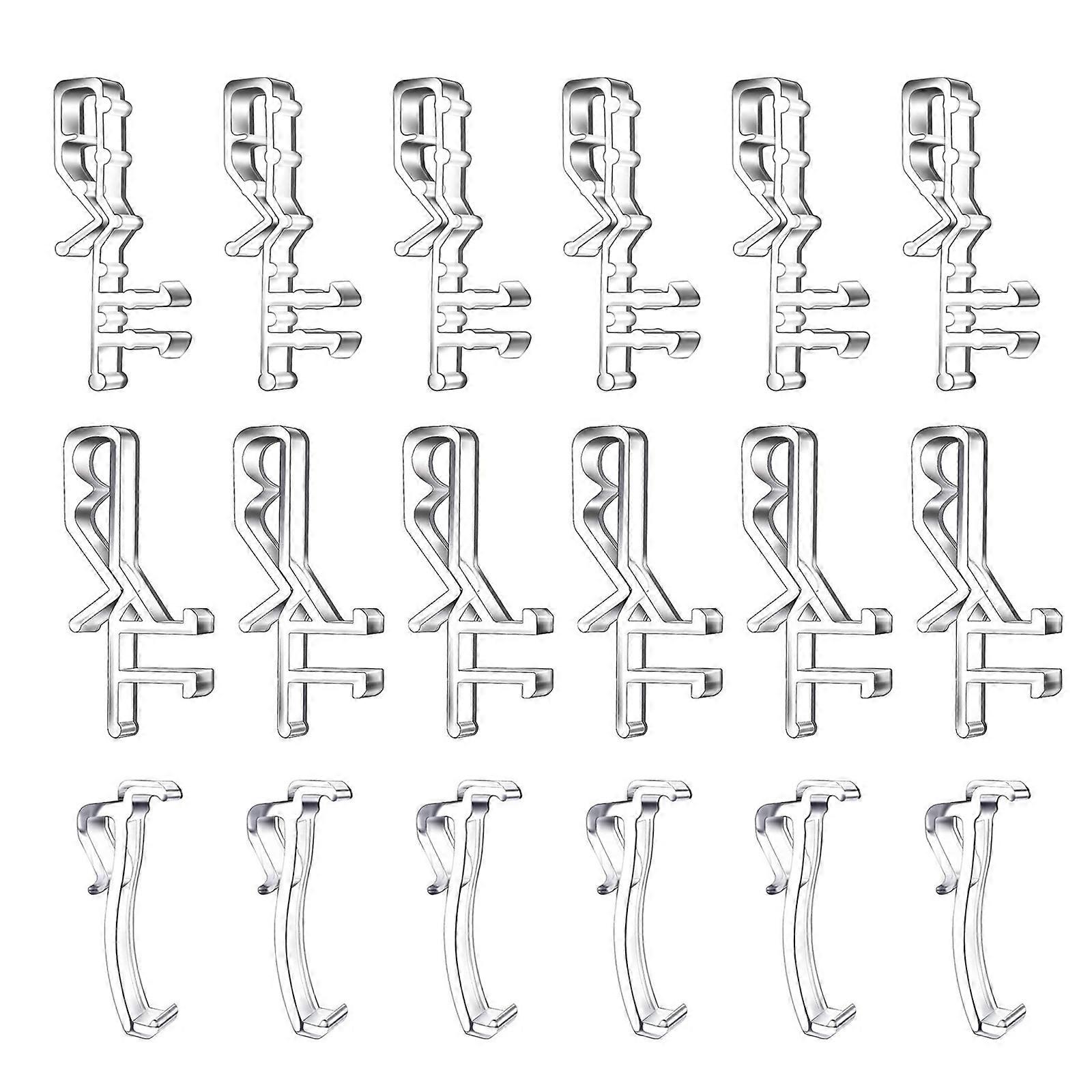 18pcs Window Blinds Invisible Clip Valance Clips Clear Plastic Simple Installation Durable for Horizontal Blinds Valance