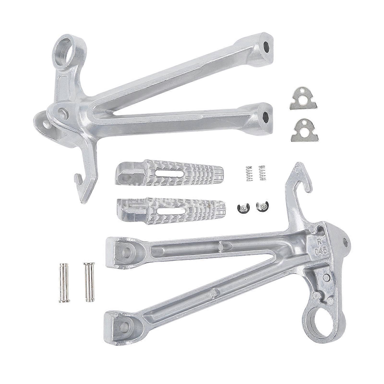 אופנוע אחורי הנוסע משענת רגל יתדות תושבת עם הר עבור GSXR1000 2007-2008 כסף