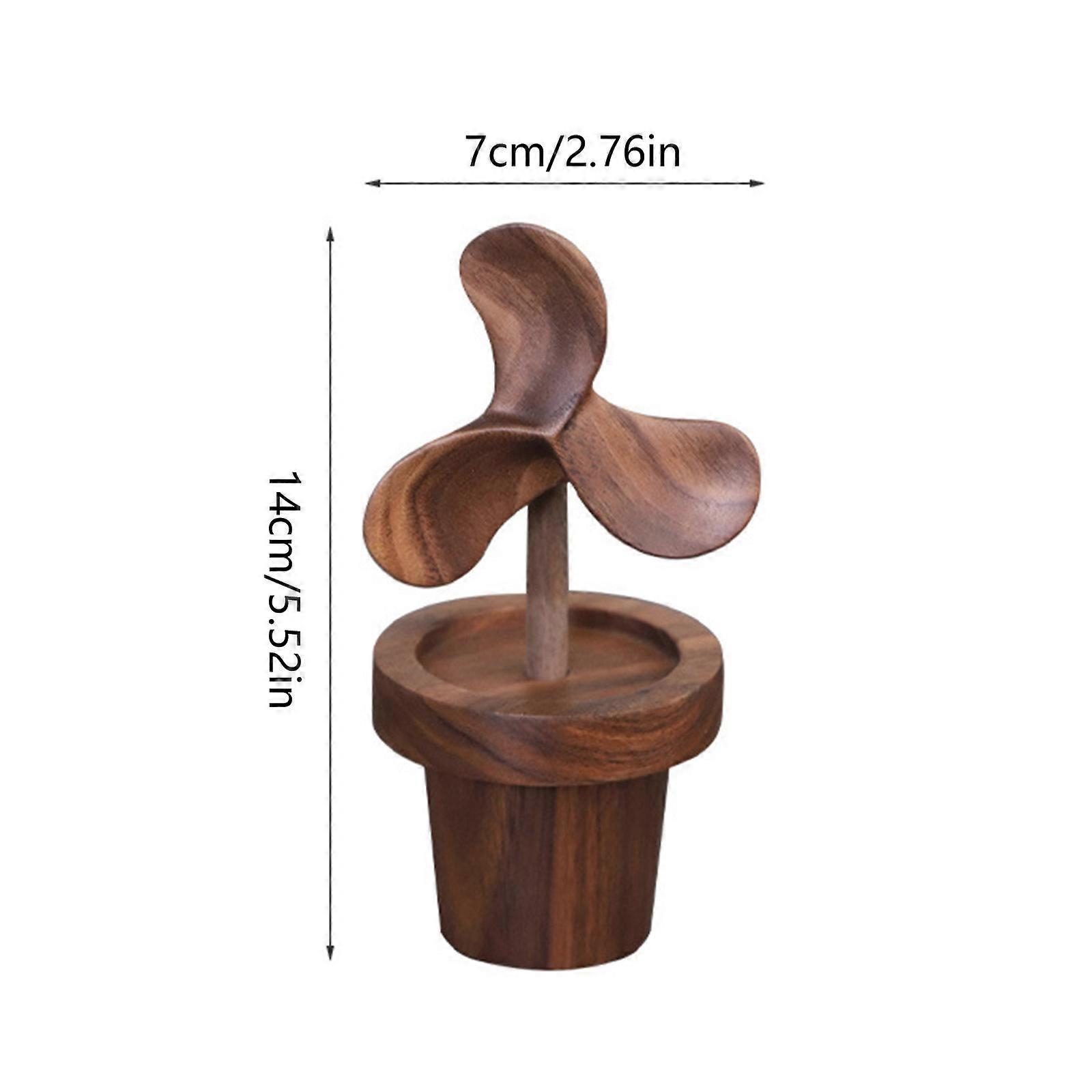 Windmill Essential Oil Diffuser Wooden Air Humidifier Aromatherapy Home Decor